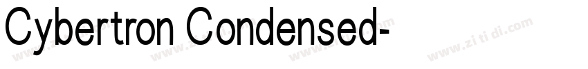 Cybertron Condensed字体转换